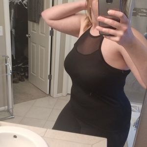 Sheer black tank top